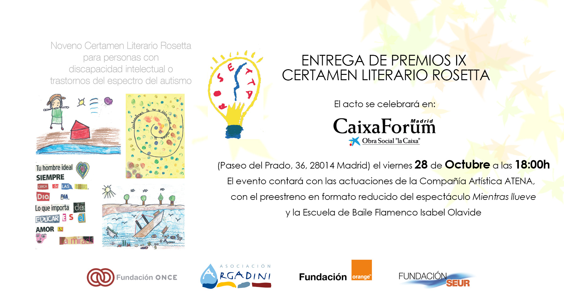 Entrega de premios de la  IX edición del Certamen Literario Rosetta