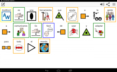 ARASAAC y la Universidad de Zaragoza desarrollan una APP para móviles que permite la escritura simultánea de texto y pictogramas