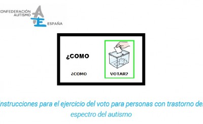 Autismo España elabora un documento de instrucciones para el ejercicio del voto adaptado al sistema de pictogramas