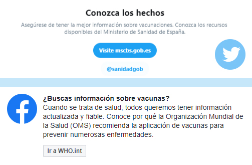Medidas de Facebook y Twitter contra los bulos y pseudociencia