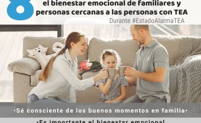 "¿Cómo preservar mi bienestar emocional?". Consejos para familiares y otras personas cercanas a las personas con autismo durante el estado de alarma