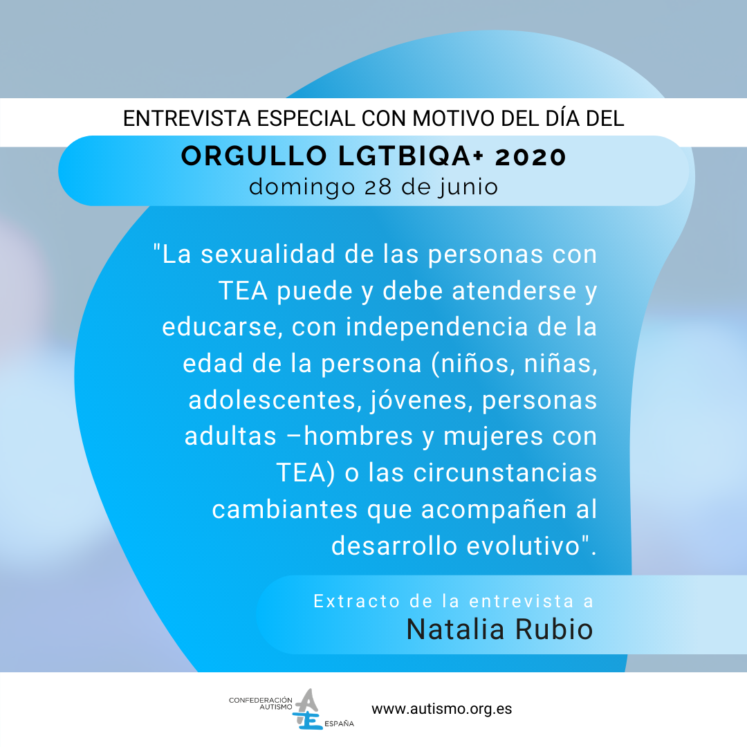 La sexualidad de las personas con TEA puede y debe atenderse y educarse.