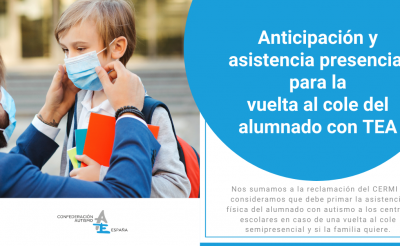 Anticipación y asistencia presencial para la vuelta al cole del alumnado con autismo