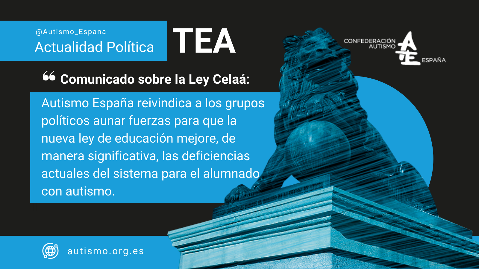 Comunicado de Autismo España sobre la Ley Celaá
