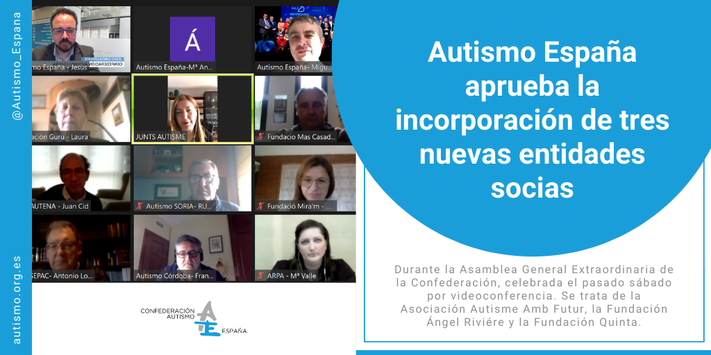 Autismo España aprueba la incorporación de tres nuevas entidades socias