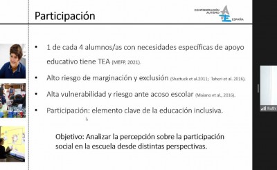 La participación social del alumnado con autismo, clave para una educación de calidad