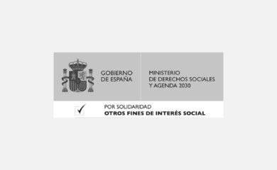 Logotipo de Ministerio de Derechos Sociales y Agenda 2030. Por solidaridad. Otros fines de interés social.