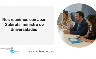 Nos reunimos con el ministro de Universidades para trasladarle las necesidades del alumnado con autismo en el ámbito universitario