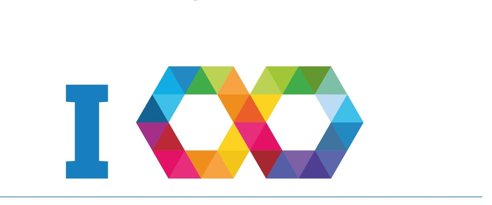 Logo de un infinito multicolor