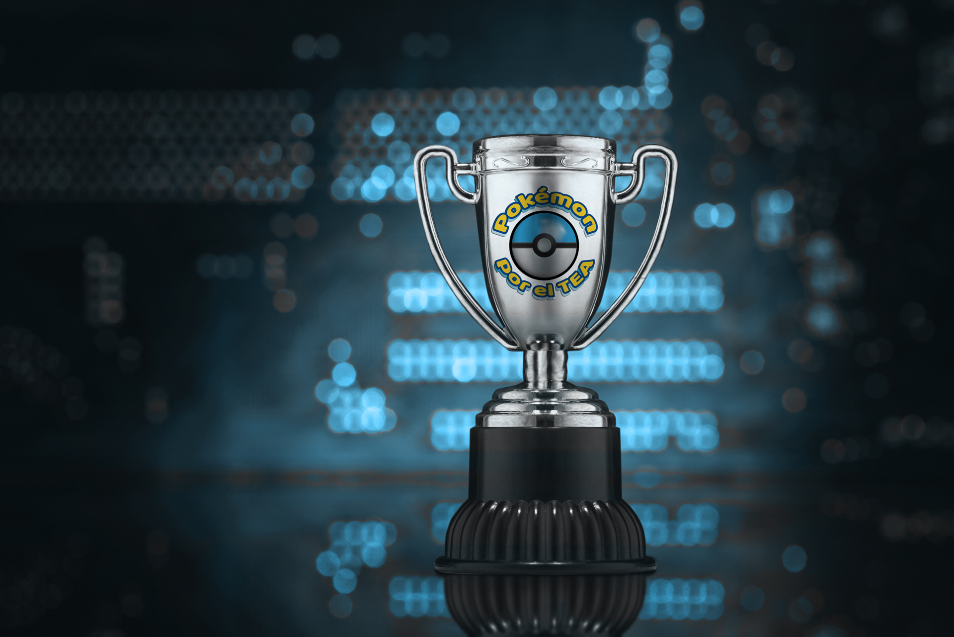 Muestra creativa de una copa de trofeo