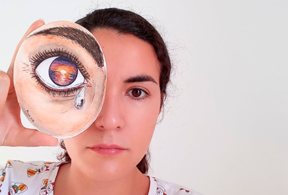 Fotografía de Ana López, pintora autista