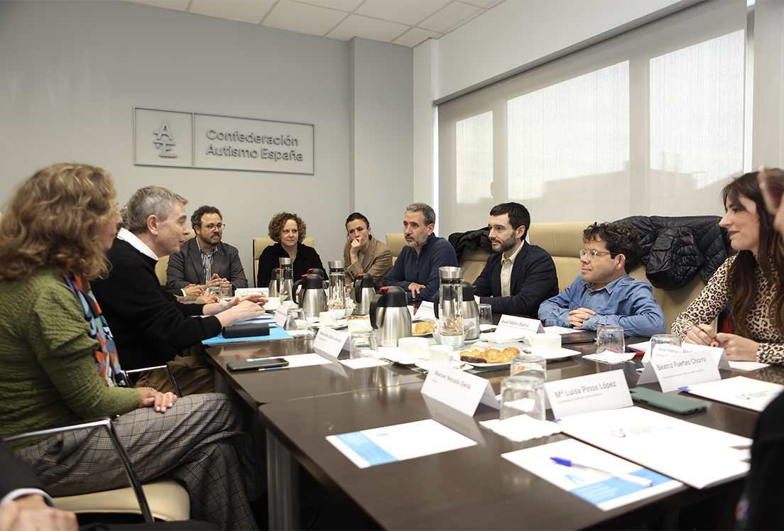 Fotografía de la reunión mantenida por la Junta Directiva de Autismo España junto al Ministro de Derechos Sociales, Consumo y Agenda 2030